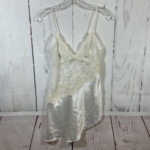 Jonquil Diane Samandi Satin Lace Slip Chemise S Babydoll Vintage Glam Lingerie